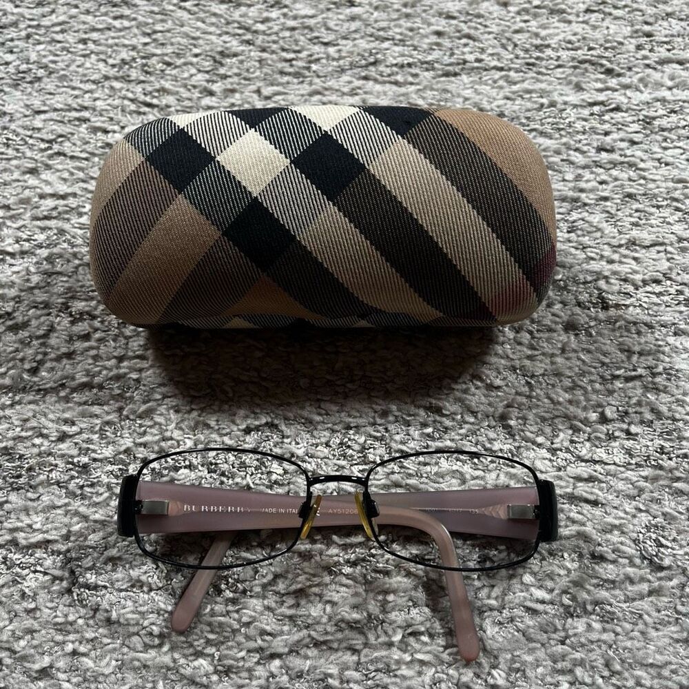 Burberry Rhinestone Rectangular  Women’s Eyeglasses Frames & Nova Print Case